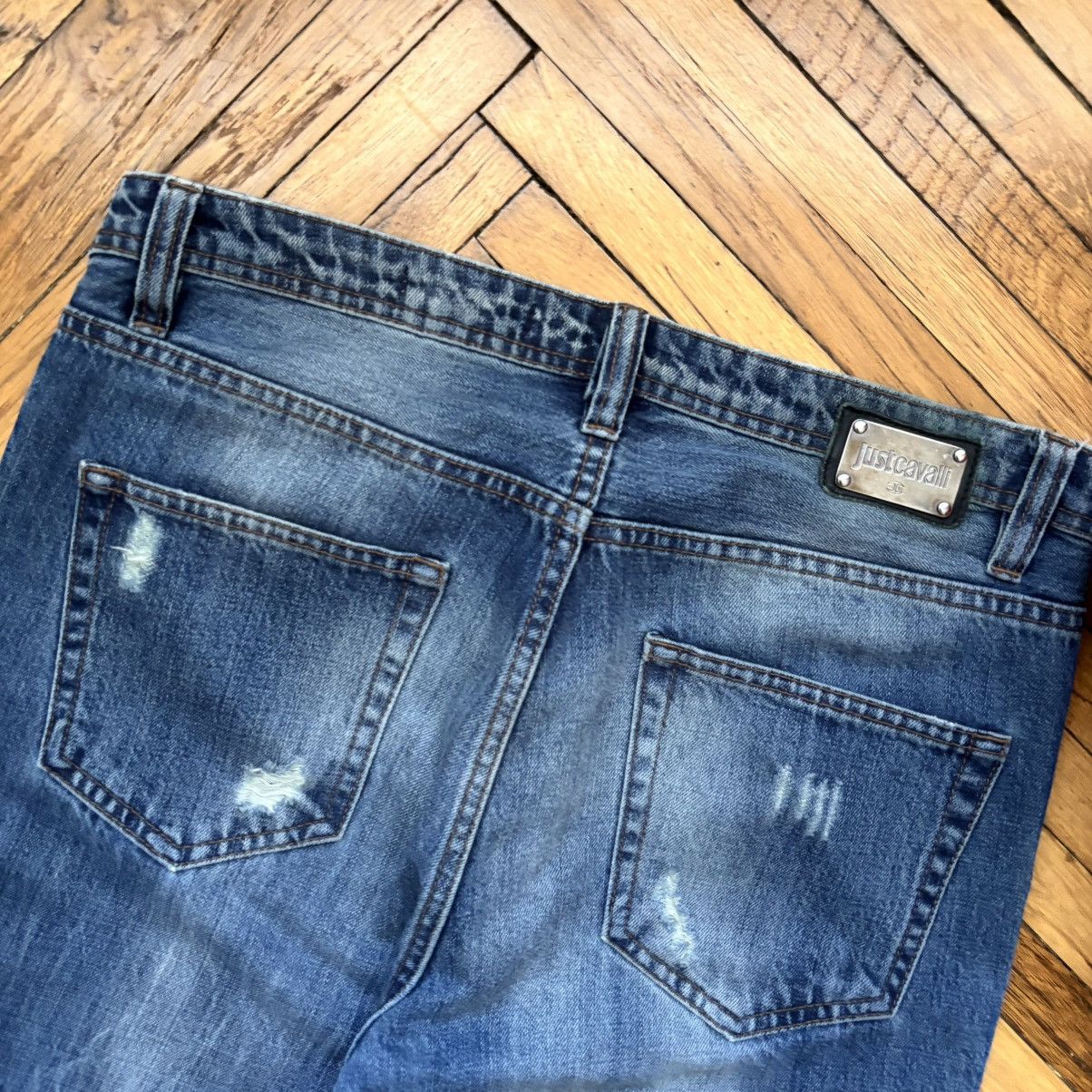 Just Cavalli Vintage Distressed Shadow Wash Just Cavalli Straight Jeans Size US 32 / EU 48 - 3 Thumbnail
