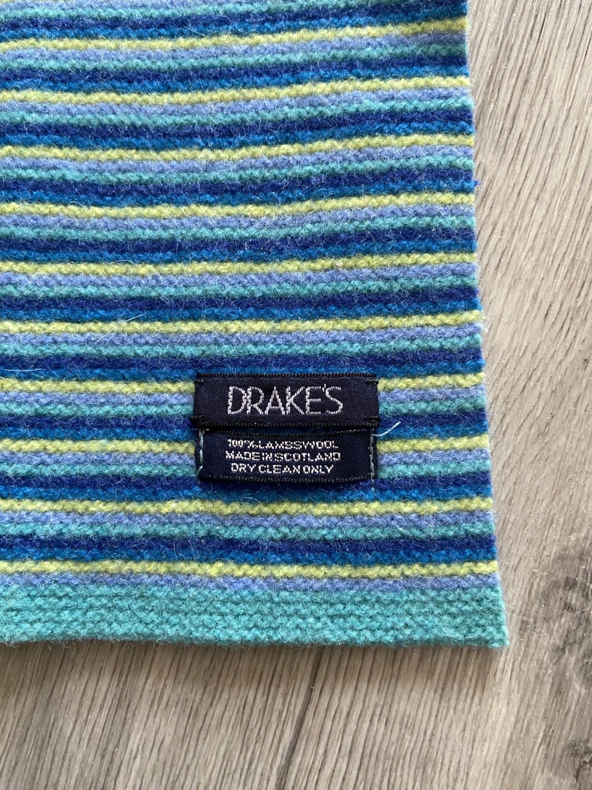 Drake's Drakes 100% wool scarf made in Scotland Size ONE SIZE - 3 Thumbnail