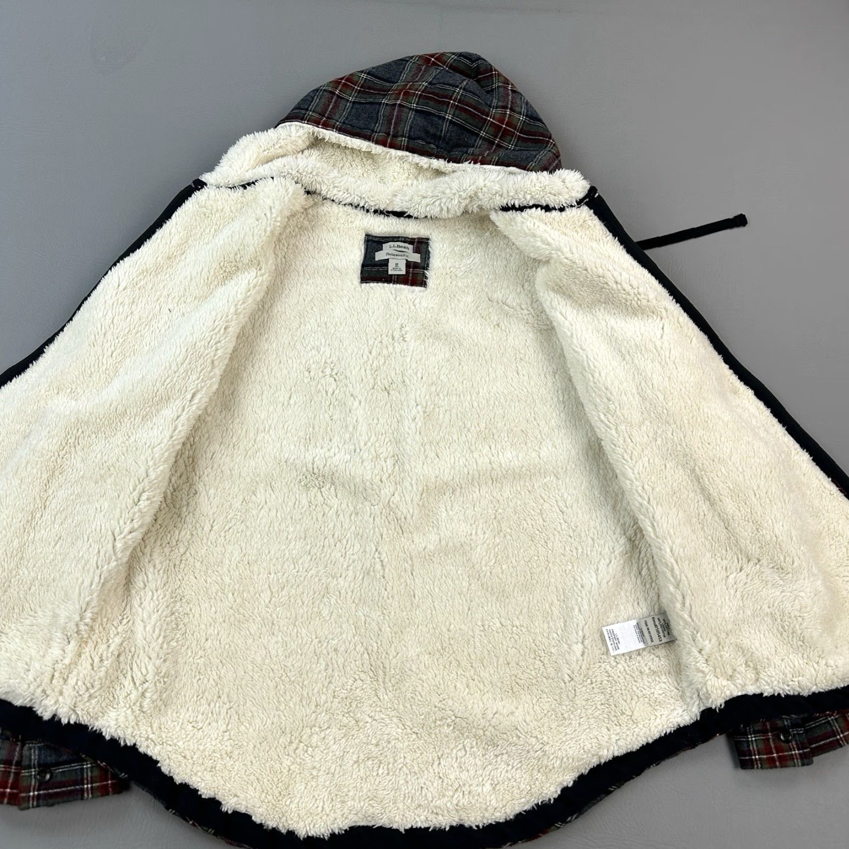 Vintage LL Bean Hoodie Women's Medium Scotch Plaid Relaxed Sherpa Lined Flannel Jacket Size M / US 6-8 / IT 42-44 - 6 Thumbnail