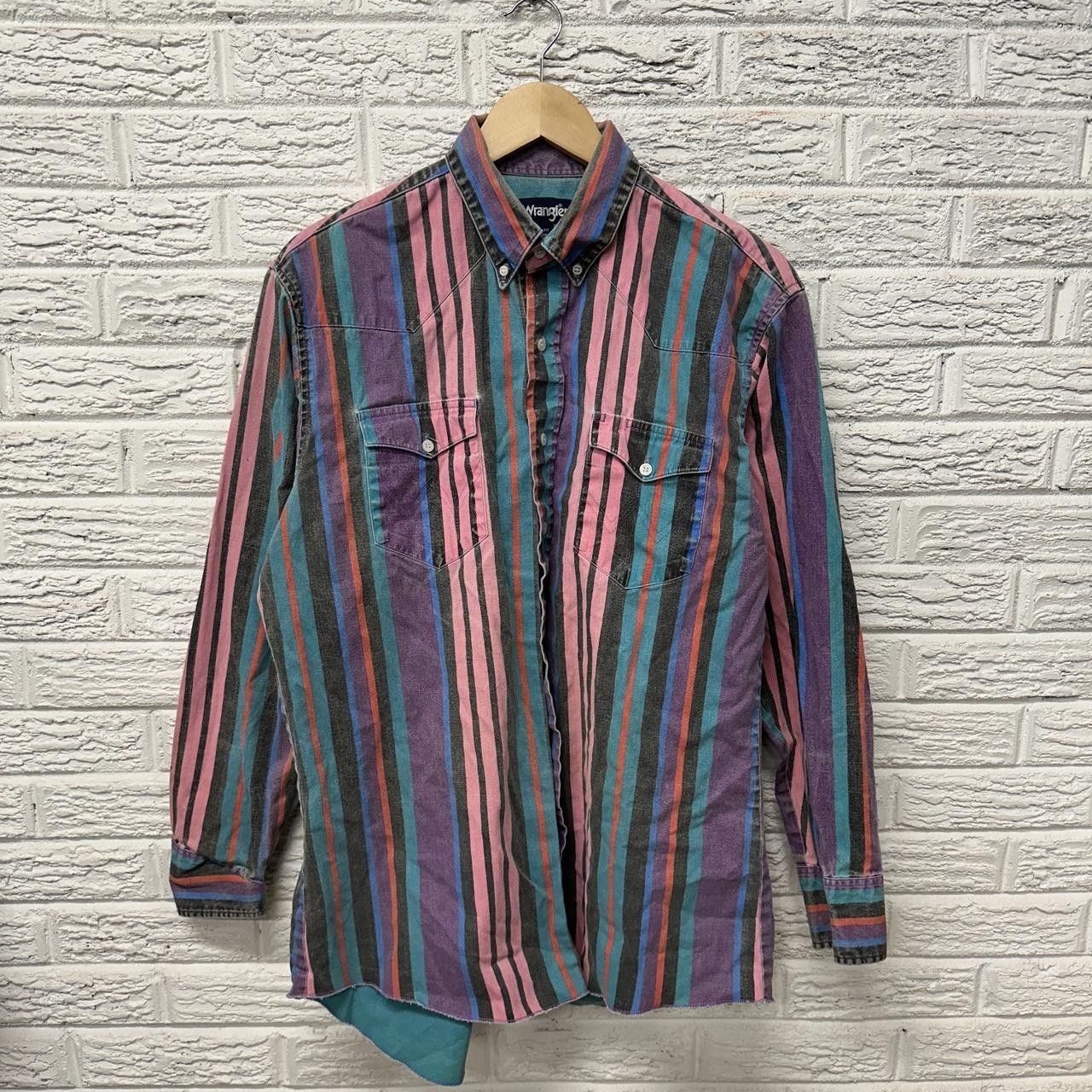 Vintage Wrangler Brushpopper Button Down Western Shirt XL