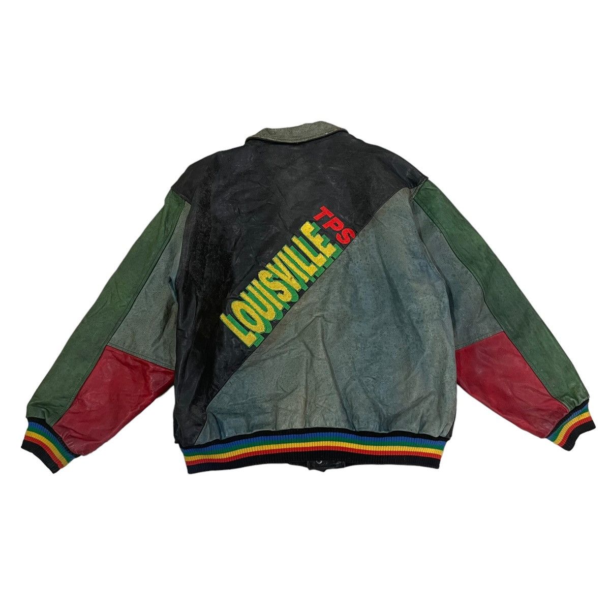 Louisville Slugger 🔥Vintage 90s Louisville Varsity Leather Jacket Size US L / EU 52-54 / 3 - 9 Thumbnail