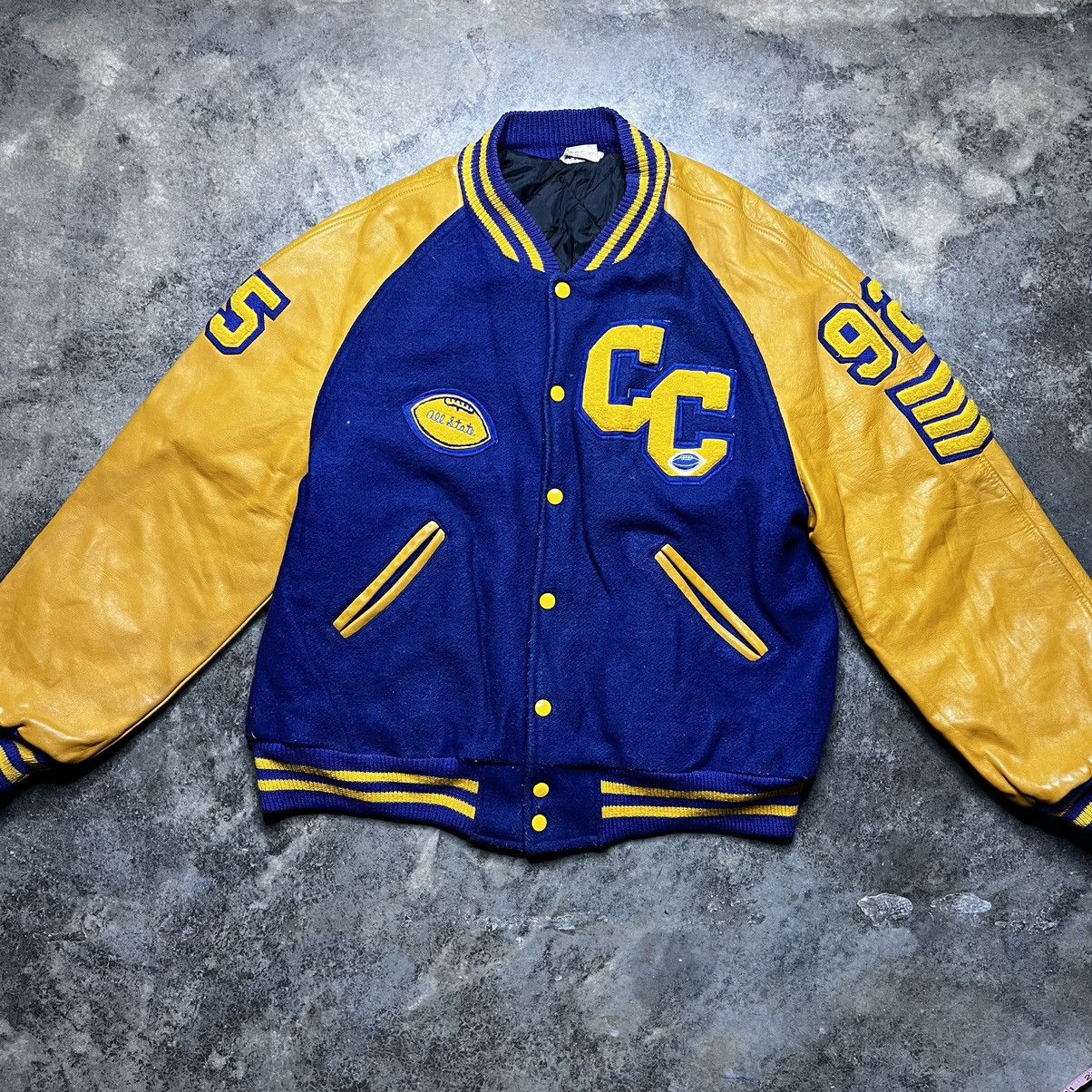 Vintage vintage 60s 70s chain stitch varsity jacket Size US L / EU 52-54 / 3 - 4 Thumbnail