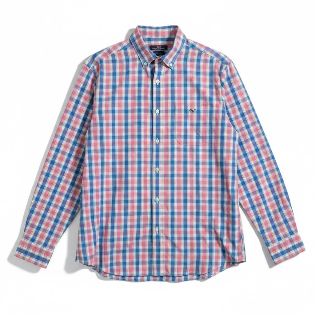 Vineyard Vines Vineyard Vines Gingham Men's Large Button Down Preppy Shirt Size US L / EU 52-54 / 3 - 1 Thumbnail