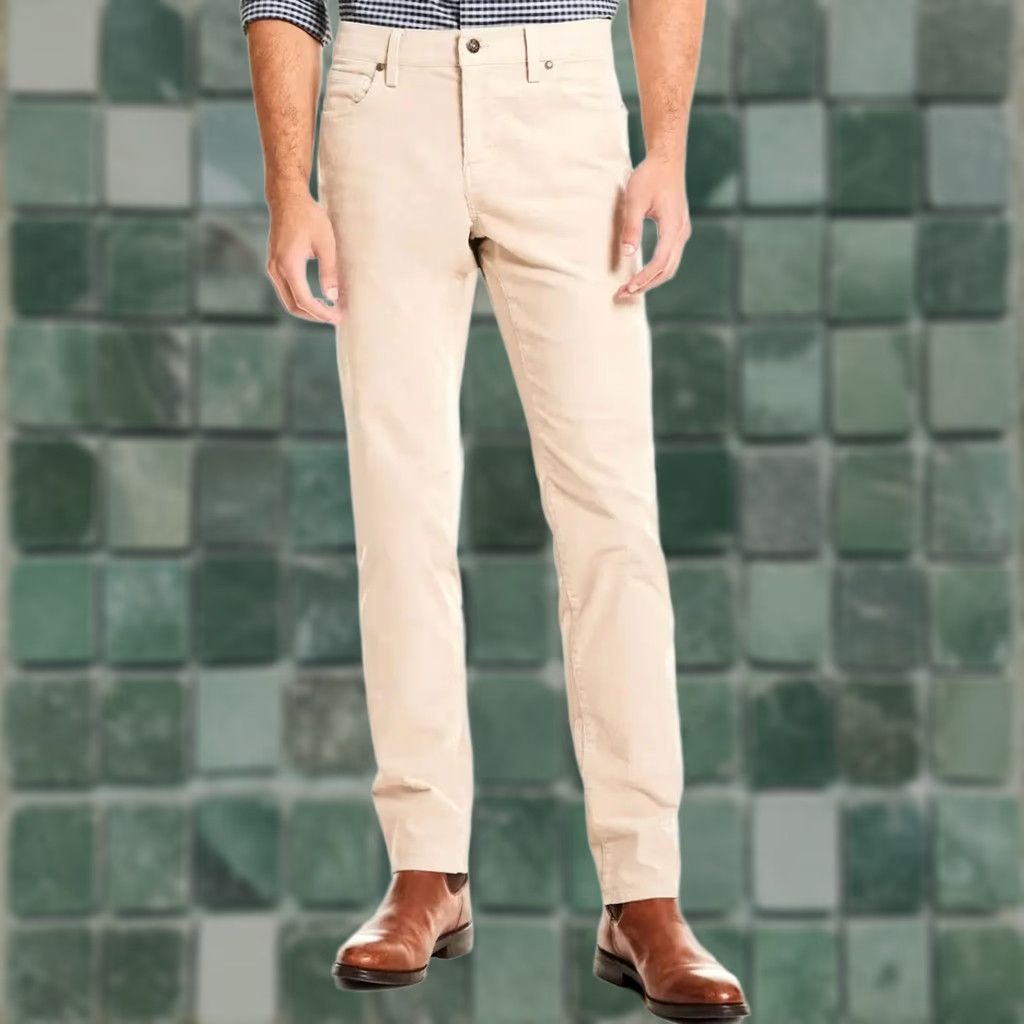 Brooks Brothers Brooks Brothers 5 Pocket Slim Fit Pants 36x34 Corduroy Beige Regular Men Straight Chino NWT Size US 36 / EU 52 - 1 Thumbnail