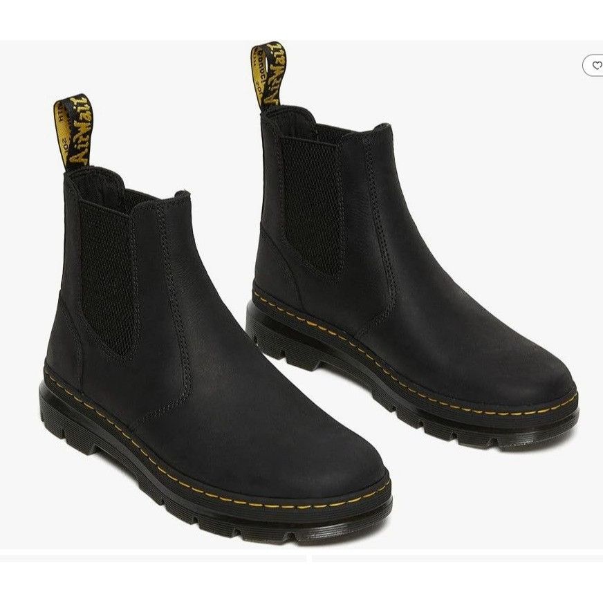 Dr. Martens Dr. Martens Unisex Black Chelsea Boots M 7/ L 8 Leather Slip Size US 7 / EU 40 - 1 Thumbnail