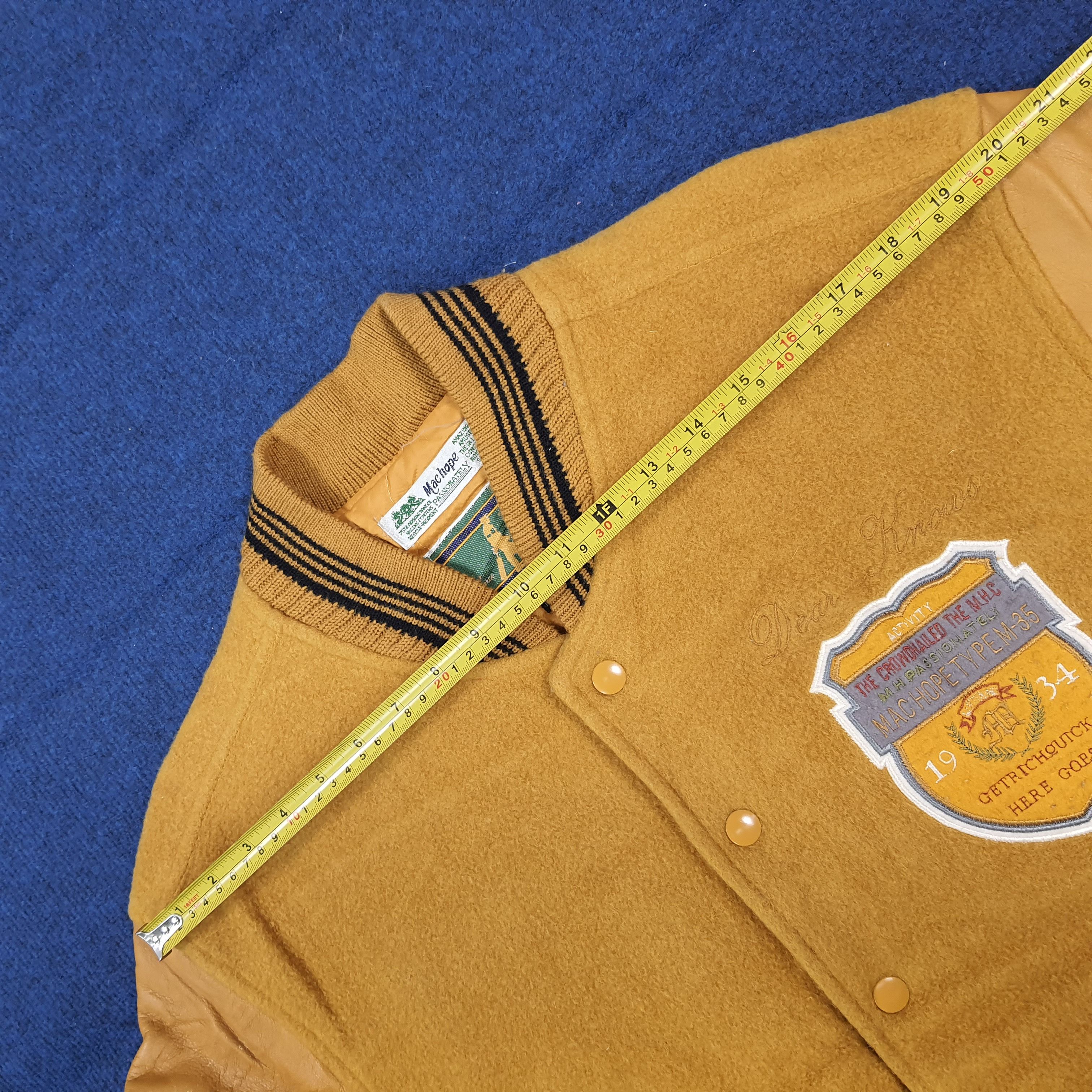 Vintage Rare Vintage 90s Mac Hope Leather Ivy Varsity Jacket Size US M / EU 48-50 / 2 - 11 Thumbnail
