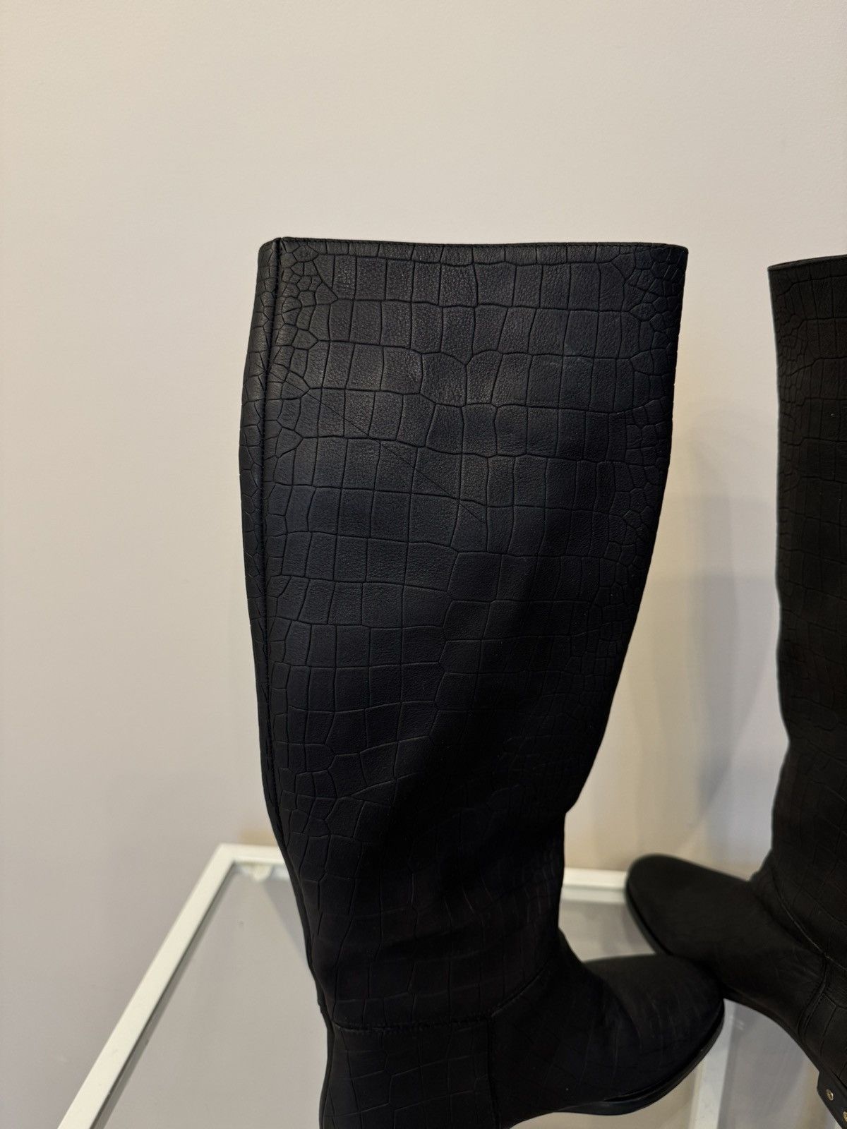 Lanvin Lanvin made in Italy leather crocodile style boots luxury Size US 7 / IT 37 - 5 Thumbnail