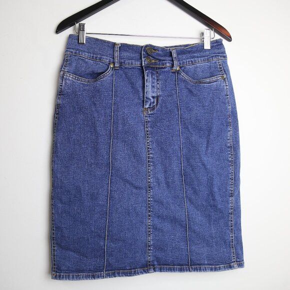 Vintage Vintage Urban Star Denim Jean Blue Wash Mini Short Skirt Size 32" / US 10 / IT 46 - 1 Thumbnail