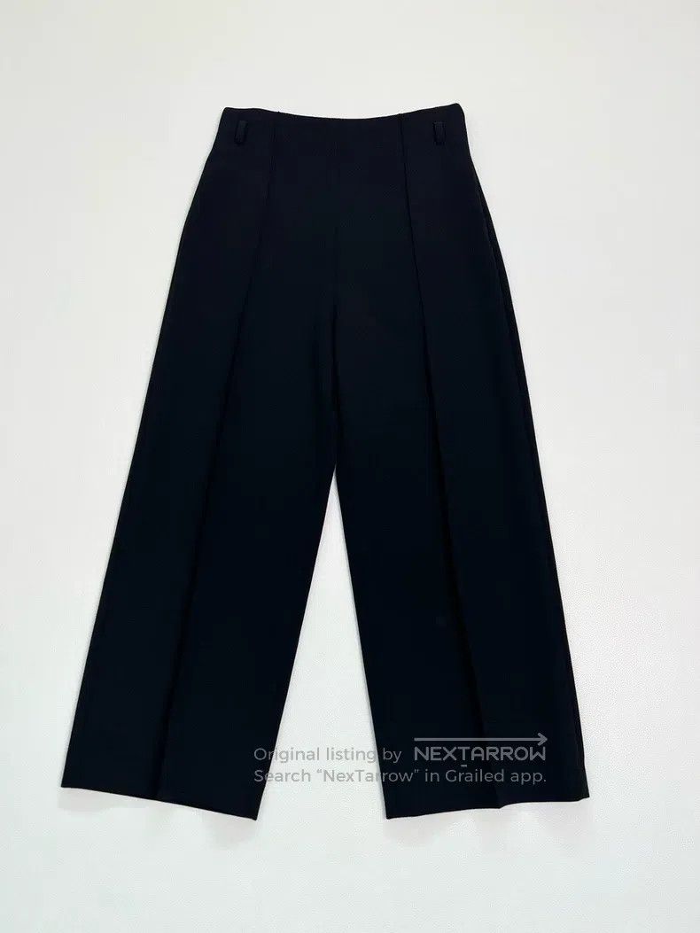 Hermes Hermes Black high-waisted wide-leg pants Size 24" / US 00 / IT 34 - 1 Thumbnail