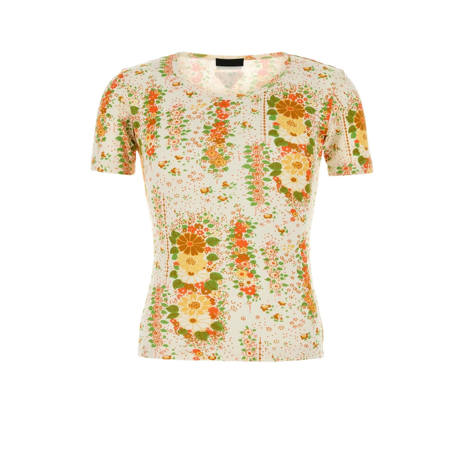 PRADA Printed Cotton T-shirt New )