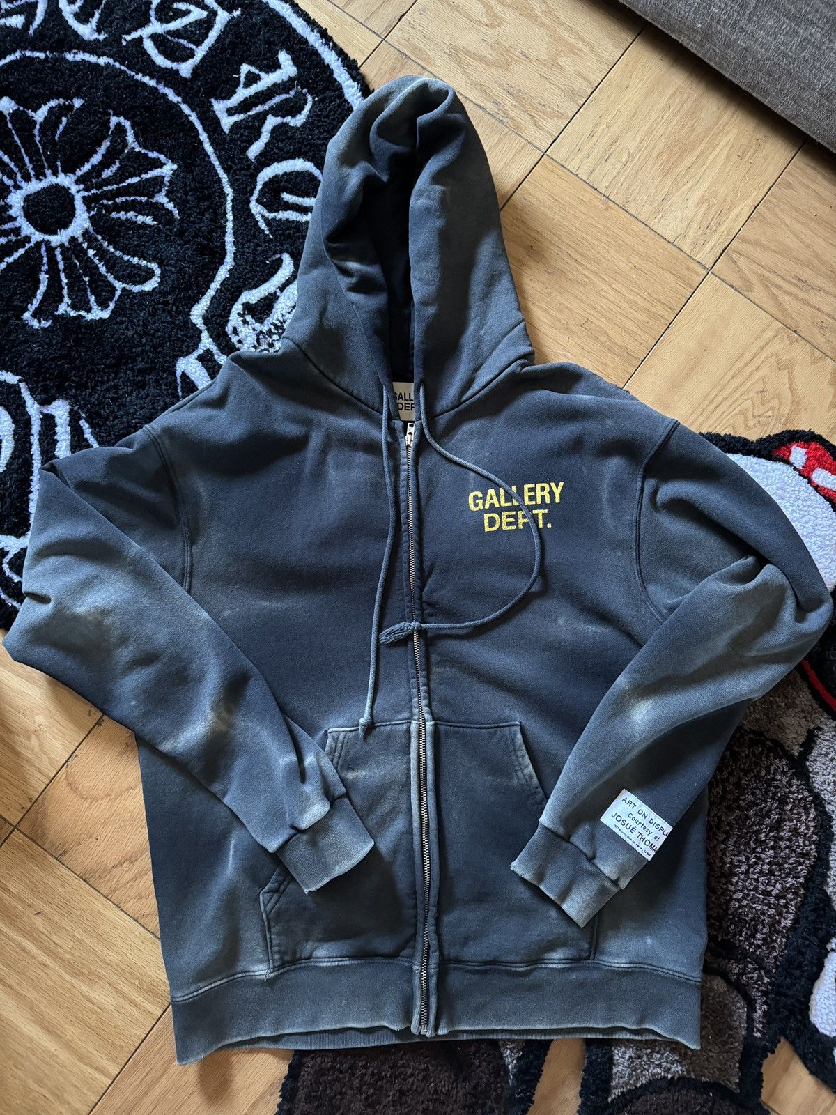 Gallery Dept. GALLERY DEPT. Sunfaded Zip Hoodie Black | Grailed