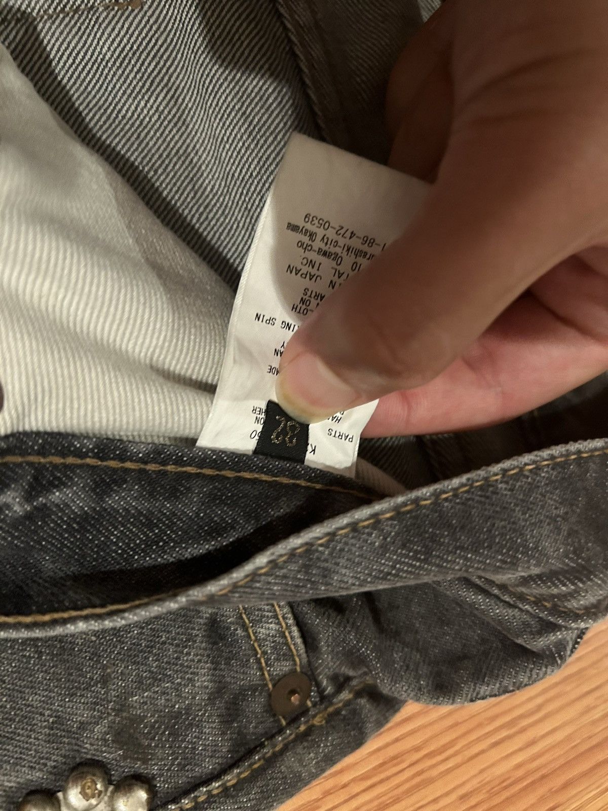 Kapital 14oz BLK Denim 5P MONKEY CISCO (STUDS) Size US 32 / EU 48 - 6 Thumbnail