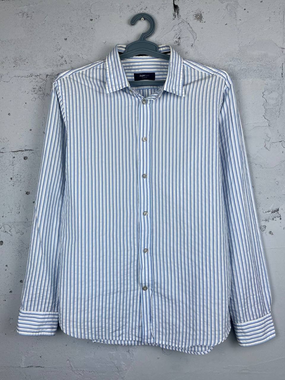 Ermenegildo Zegna Ermenegildo Zegna Sport Slim Fit Striped L/S Shirt Size US M / EU 48-50 / 2 - 1 Thumbnail
