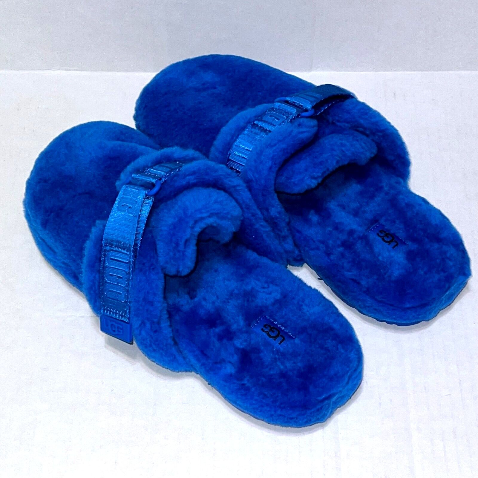Ugg UGG PLUSH Men's Size 11 Fluff Slip On Lamb Fur Slippers Blue Size US 11 / EU 44 - 11 Thumbnail