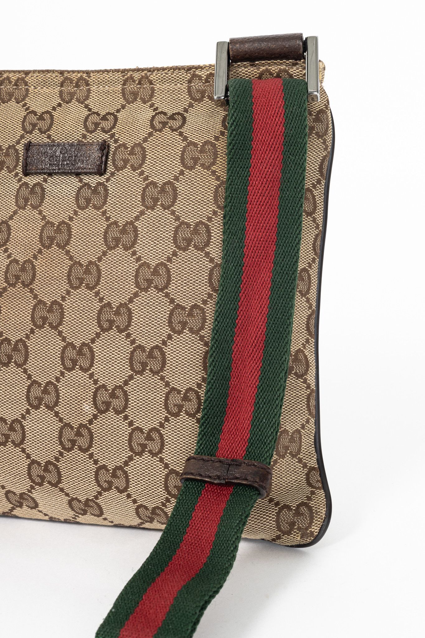 Gucci Gucci Beige GG Canvas Web-Strap Shoulder Bag Size ONE SIZE - 6 Thumbnail