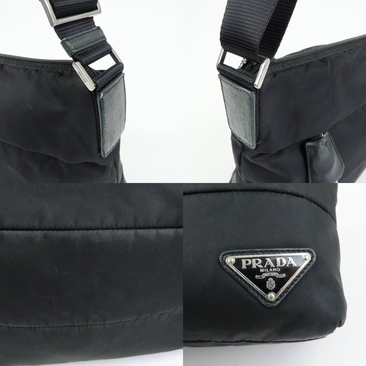 Prada Prada Triangle Logo Nylon Crossbody Bag Black Size ONE SIZE - 6 Thumbnail
