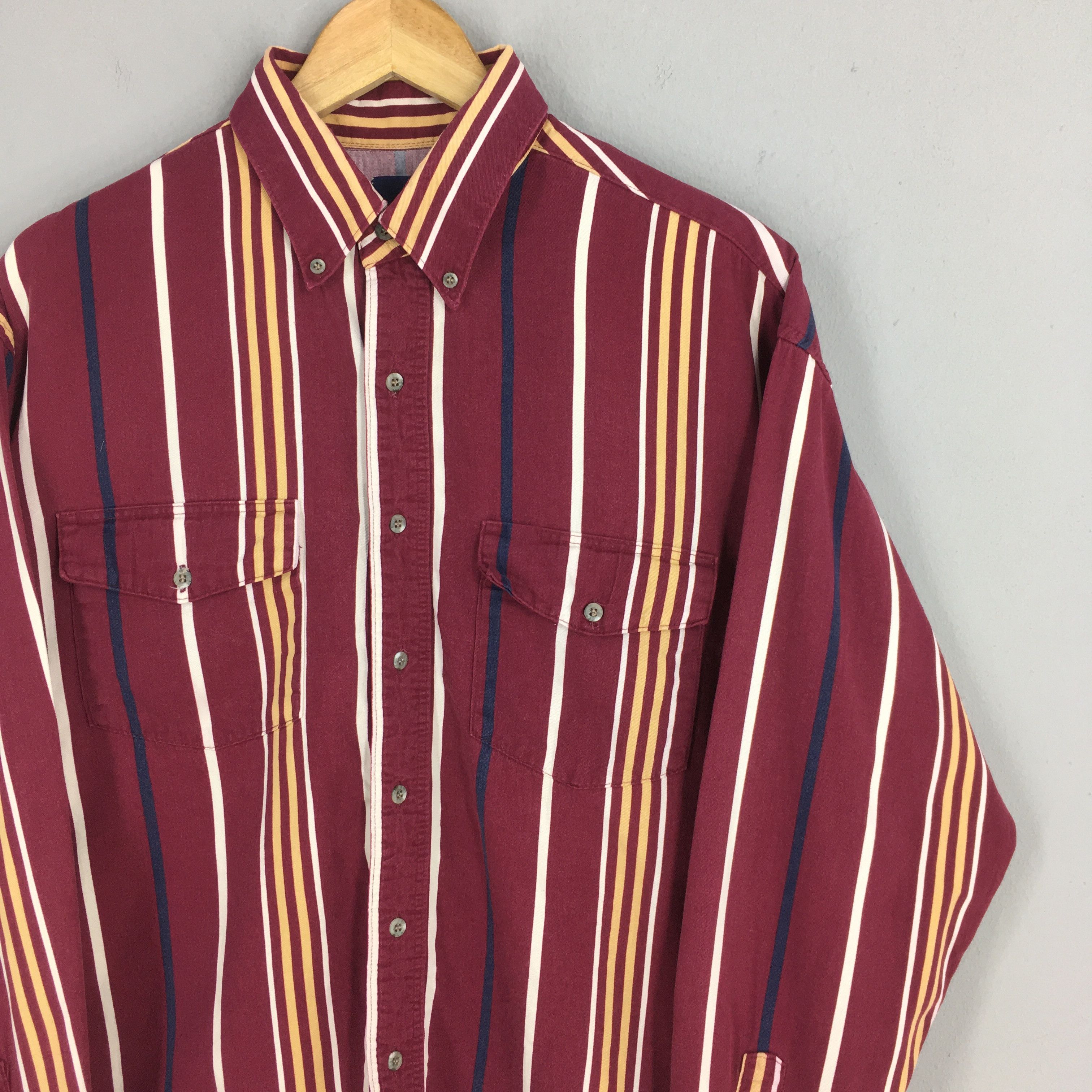 Wrangler Vintage Wrangler Brushpopper Stripes Western Shirt XLarge Size US XL / EU 56 / 4 - 2 Thumbnail