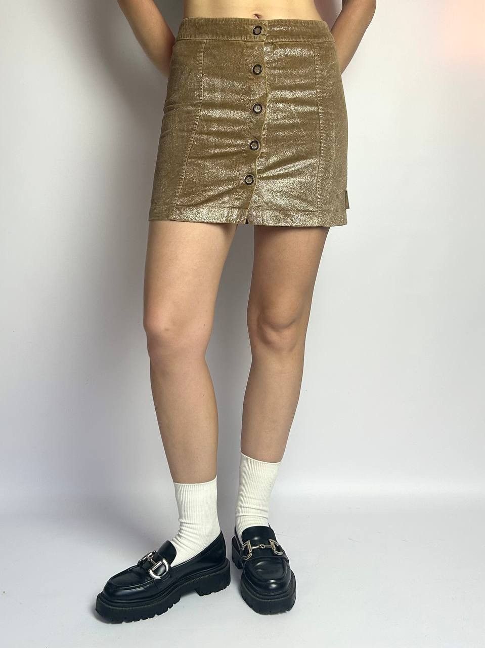 Moncler Moncler Glitter Tobaco Gonna Skirt Size 25" / US 0 / IT 36 - 4 Thumbnail