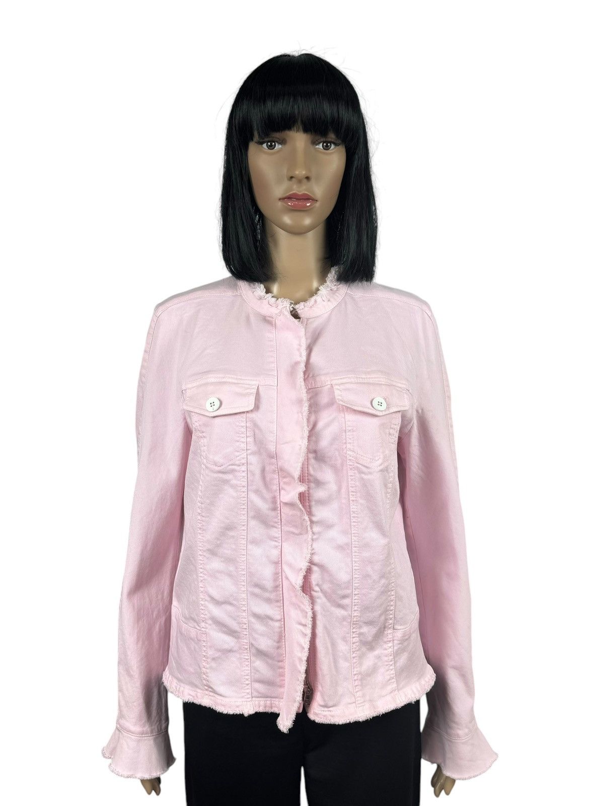 Other Marc Cain Pink Denim Jacket Zip size 5 Size L / US 10 / IT 46 - 1 Thumbnail