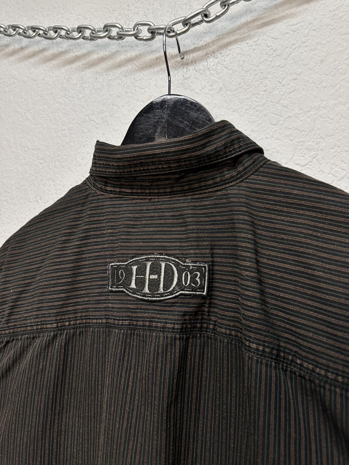 Harley Davidson Harley Davidson striped black shirt biker West Choppers Y2K Size US M / EU 48-50 / 2 - 14 Thumbnail