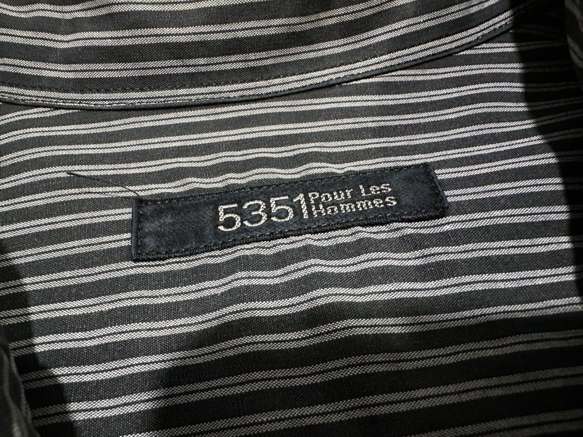 5351 POUR LES HOMMES 🔥Sick Y2K 5351 Pour Les Hommes Striped Shirt French Cuffs Size US L / EU 52-54 / 3 - 6 Thumbnail