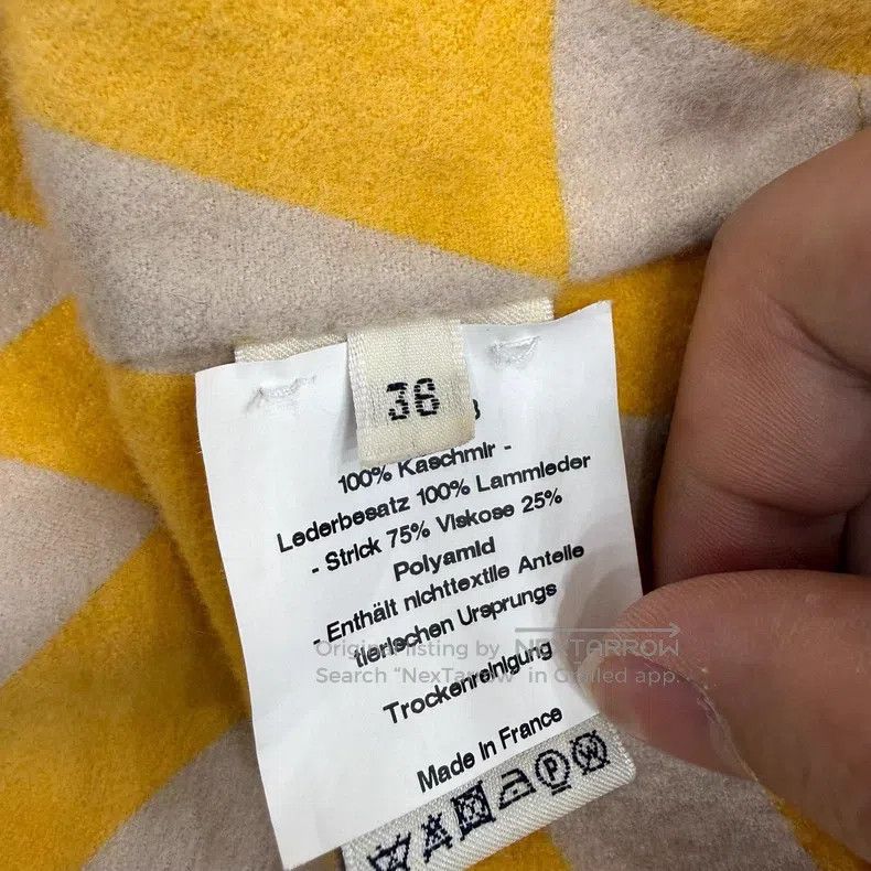 Hermes Hermes Bright Yellow Adjustable Waist Cashmere Wool Coat Size XS / US 0-2 / IT 36-38 - 4 Thumbnail