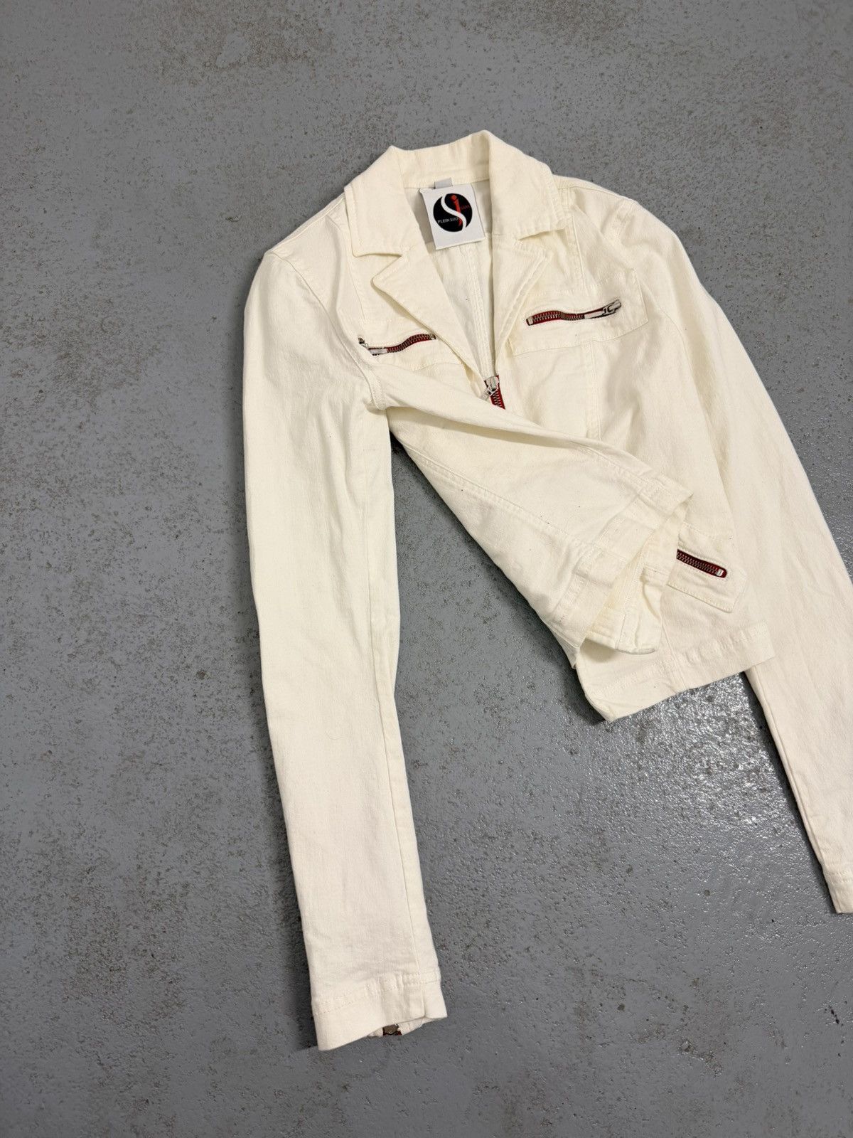 plein sud Plein Sud Multi-zip Bloody Denim Jacket Size M / US 6-8 / IT 42-44 - 5 Thumbnail