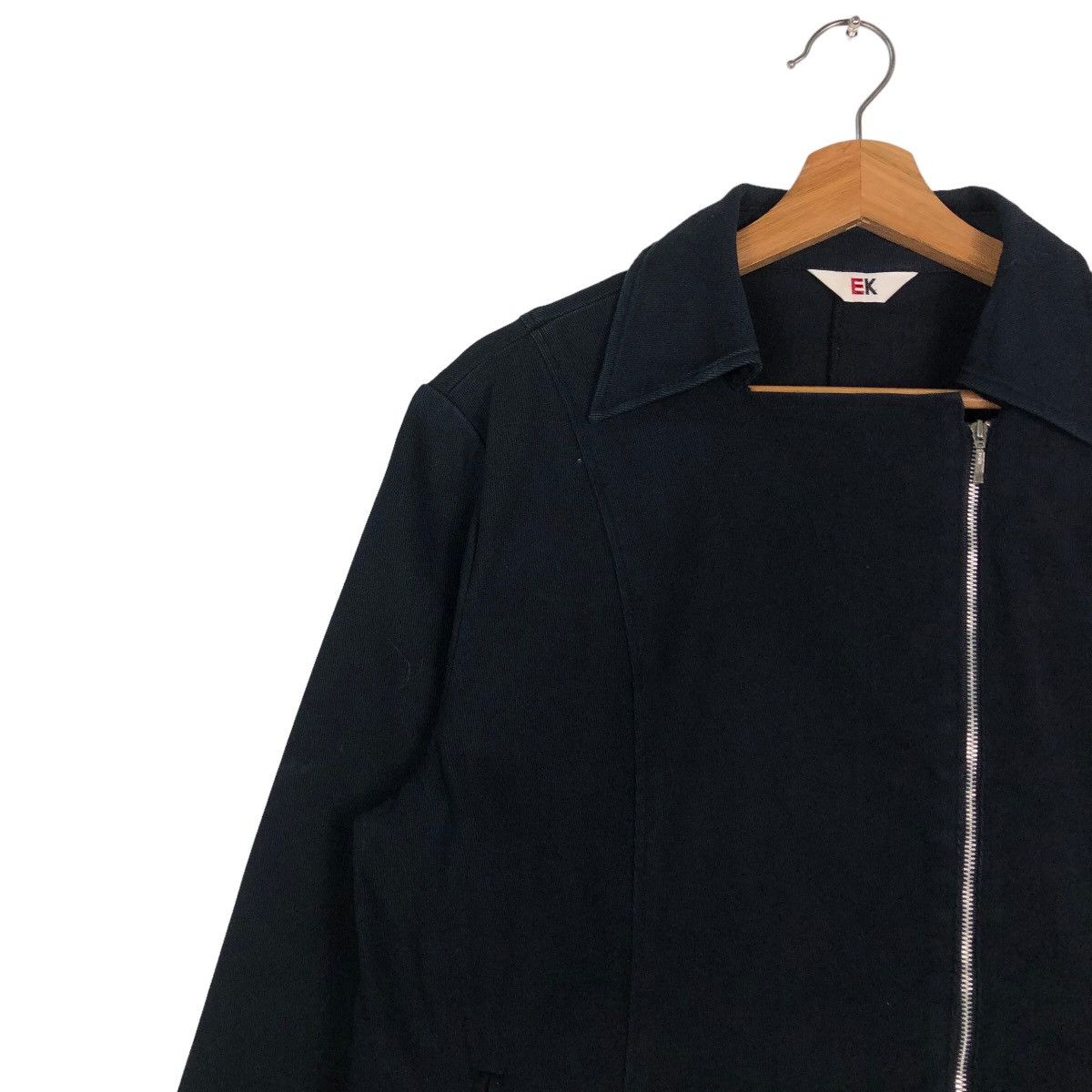 Issey Miyake 🔥Cropped Biker Jacket EK Japan Asymmetrical Zipper Size US M / EU 48-50 / 2 - 7 Thumbnail