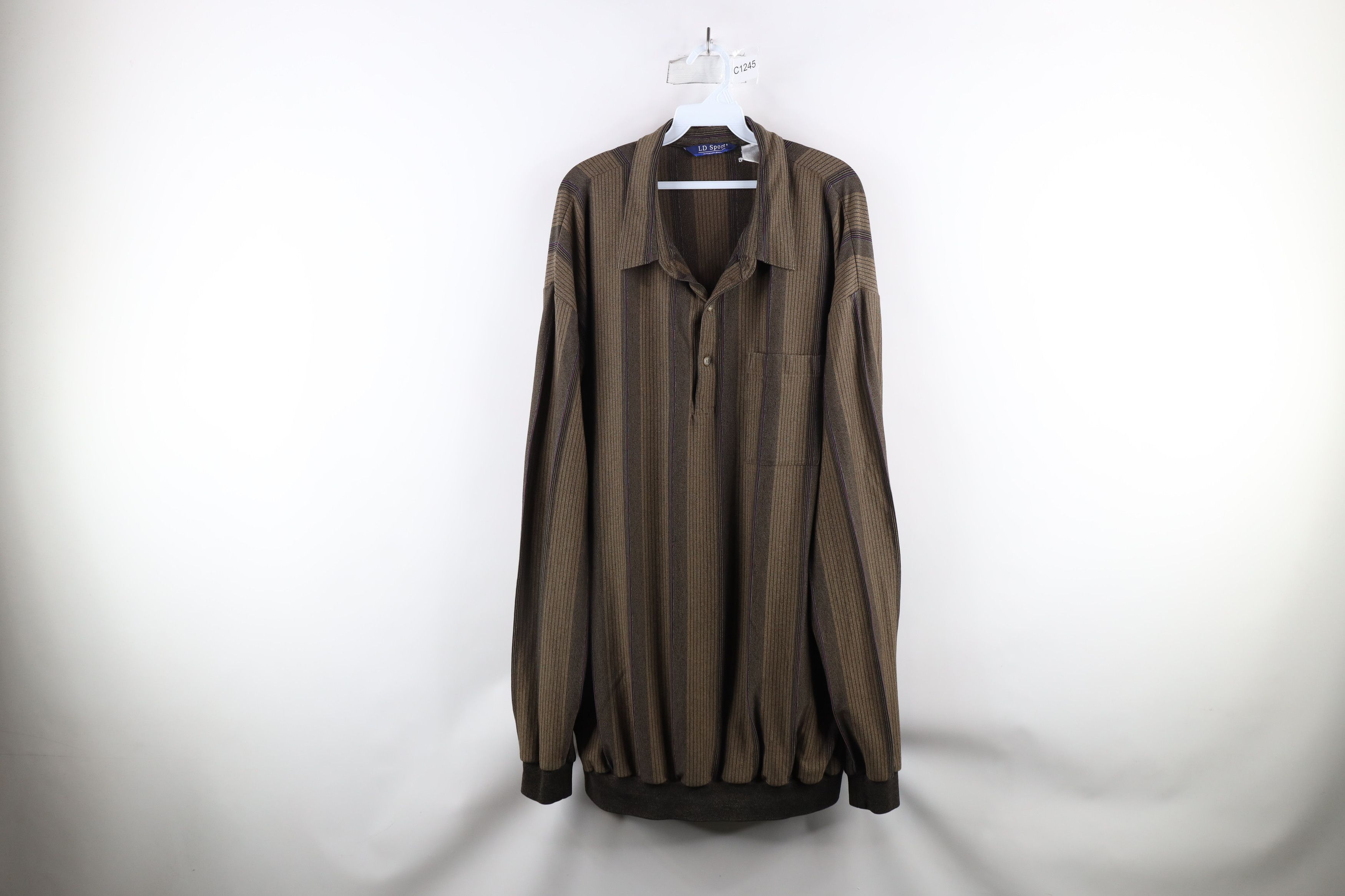 Vintage Vintage 90s Streetwear Striped Collared Pullover Polo Shirt Size US XXL / EU 58 / 5 - 1 Thumbnail