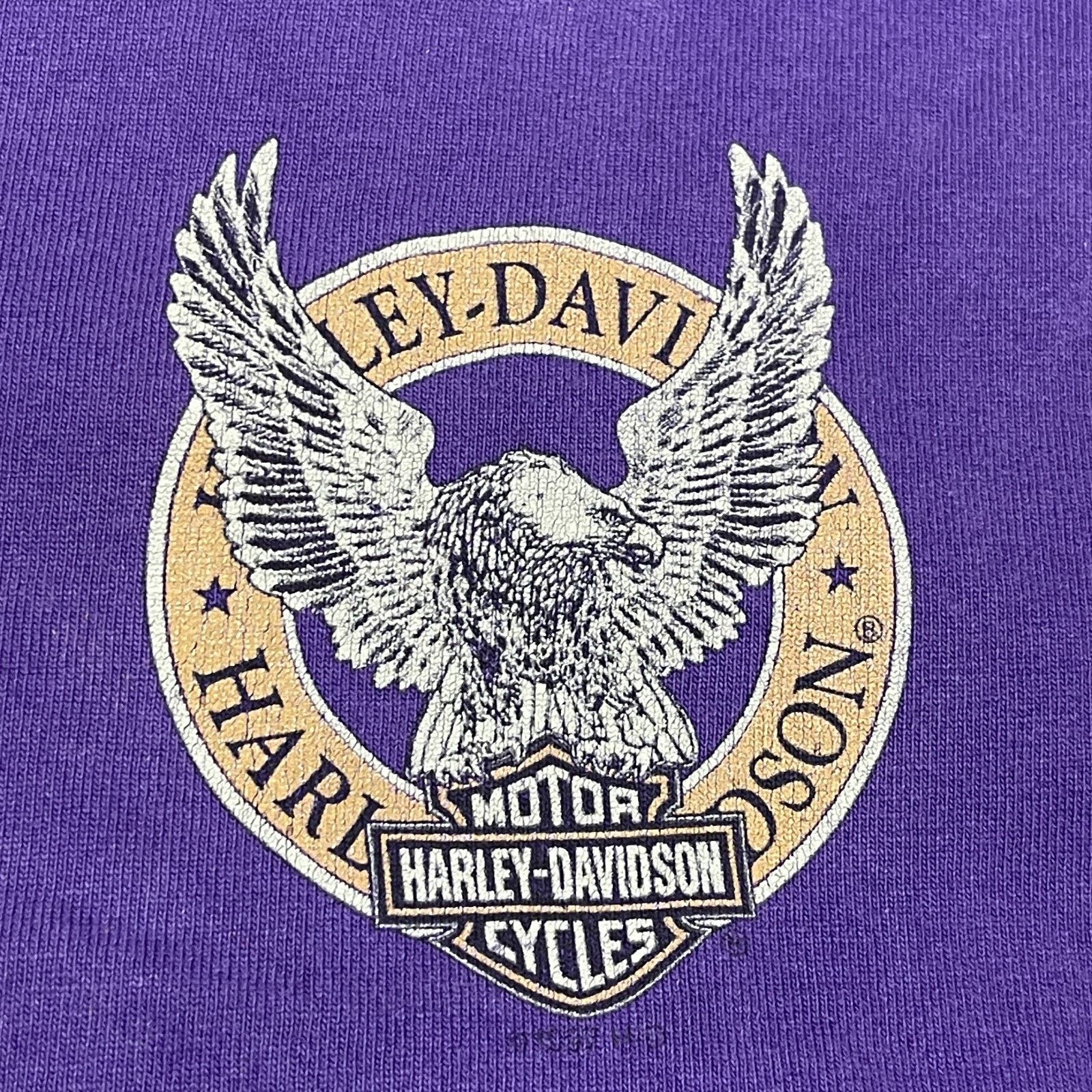 Harley Davidson × Vintage vintage 1997 Harley-Davidson purple long sleeve henley shirt Size US XL / EU 56 / 4 - 6 Thumbnail
