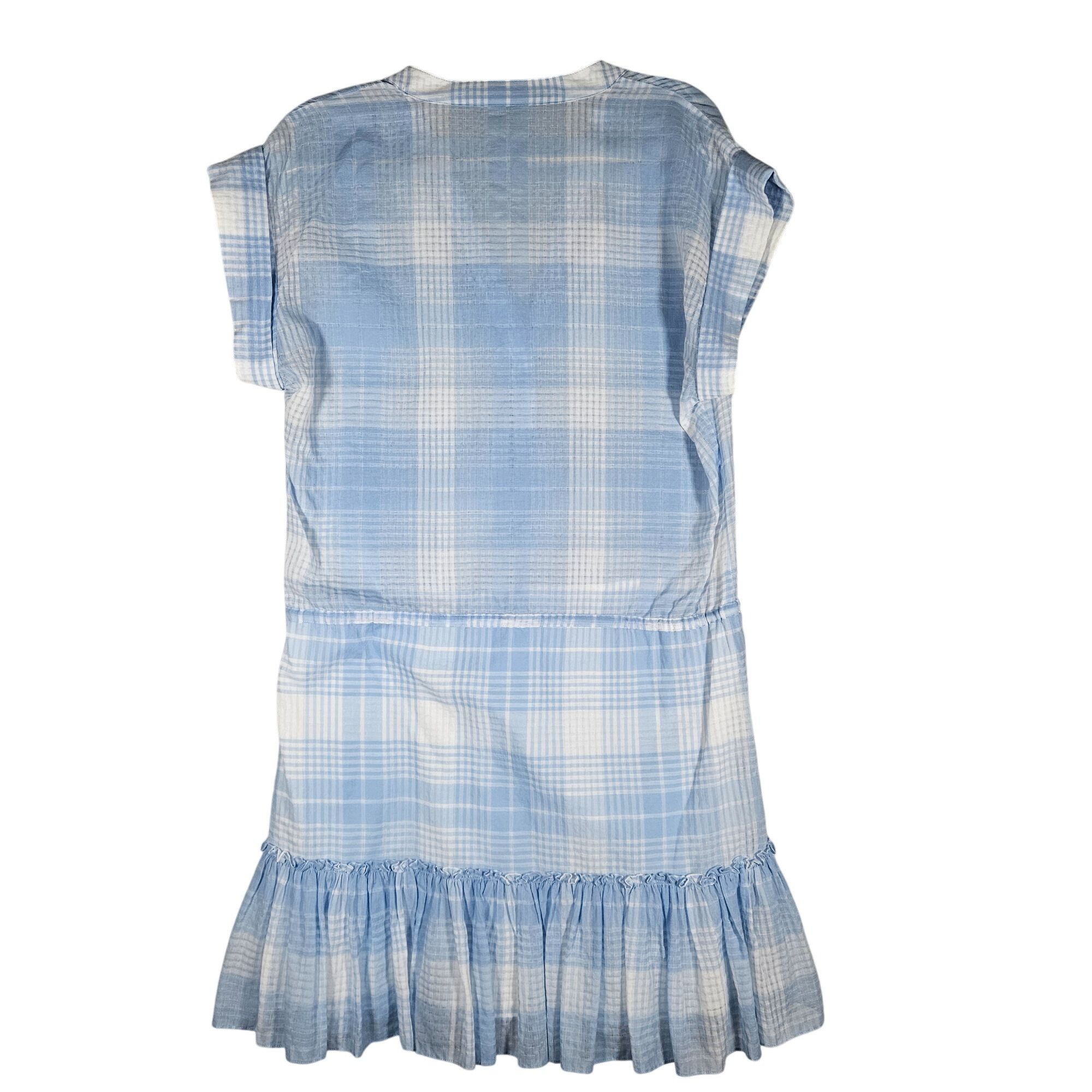Veronica Beard Veronica Beard Blue Gingham Ruffle Plaid Mini Dress L Cottag Size L / US 10 / IT 46 - 4 Thumbnail