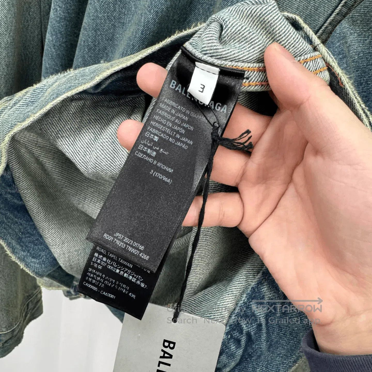 Balenciaga Balenciaga Denim Snowstorm Show Hoodie. Size US L / EU 52-54 / 3 - 7 Thumbnail