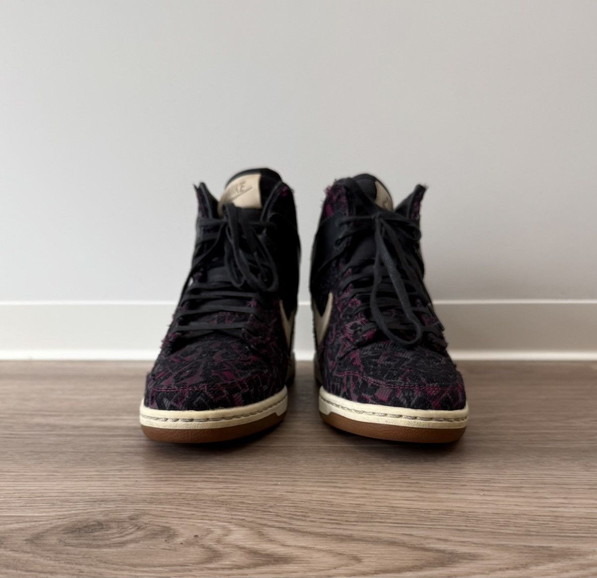 Nike Nike Dunk Sky Hi Black Purple Tribal Hidden Wedge Sneakers Size US 8.5 / IT 38.5 - 2 Thumbnail