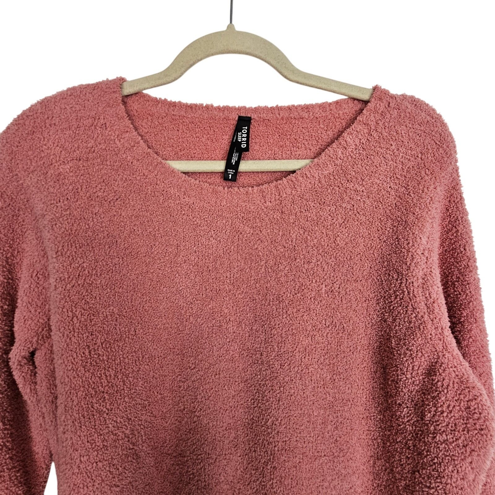 Torrid Torrid Sleep Womens 2Pc Pajama Set 1X Pink Plush Comfy Cozy Size 32" / US 10 / IT 46 - 2 Thumbnail