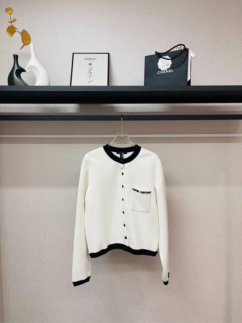 Louis Vuitton LV 24 Black White Knit Jacket - dmc Size US S / EU 44-46 / 1 - 1 Thumbnail