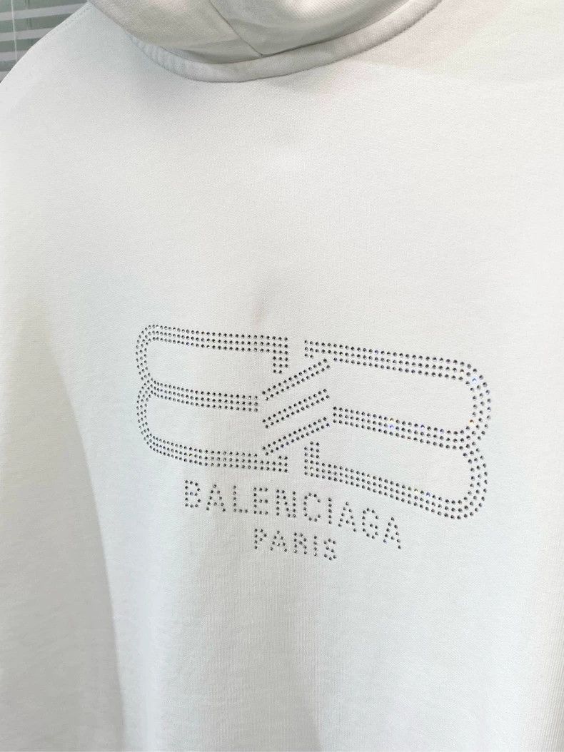 Balenciaga Balenciaga Double B lock rhinestone logo on the back hoodie Size US M / EU 48-50 / 2 - 5 Thumbnail