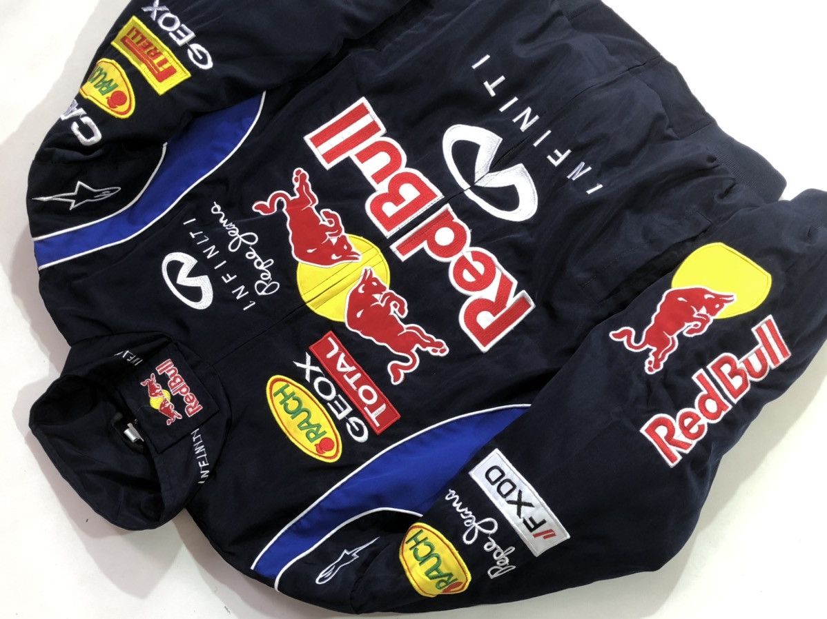 Ferrari × Red Bull × Vintage Red Bull Auto Moto Motorcycle Jacket Racing Size US L / EU 52-54 / 3 - 10 Thumbnail