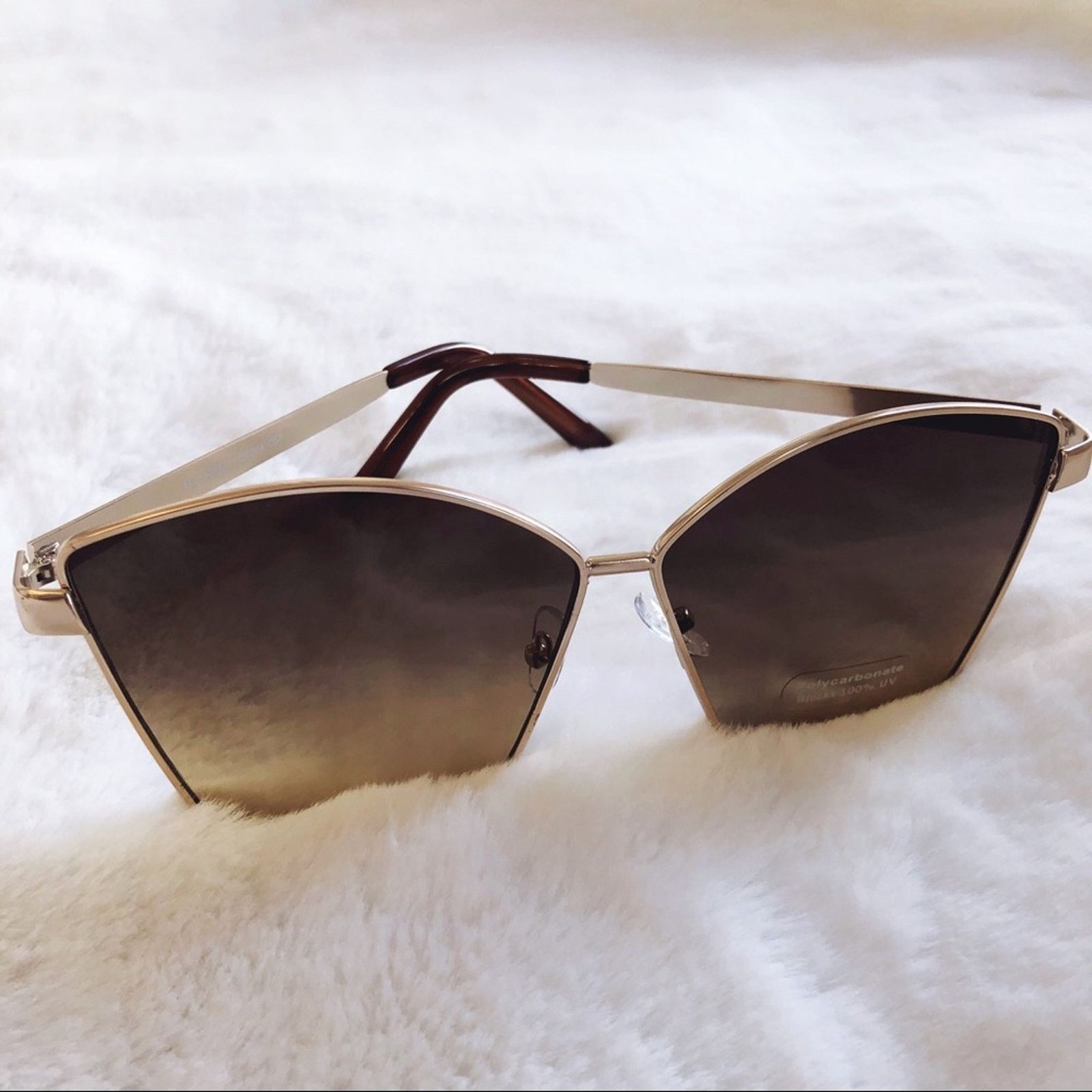 Other Aubrey Brown Gradient Vintage Oversized Sunglasses Size ONE SIZE - 3 Thumbnail
