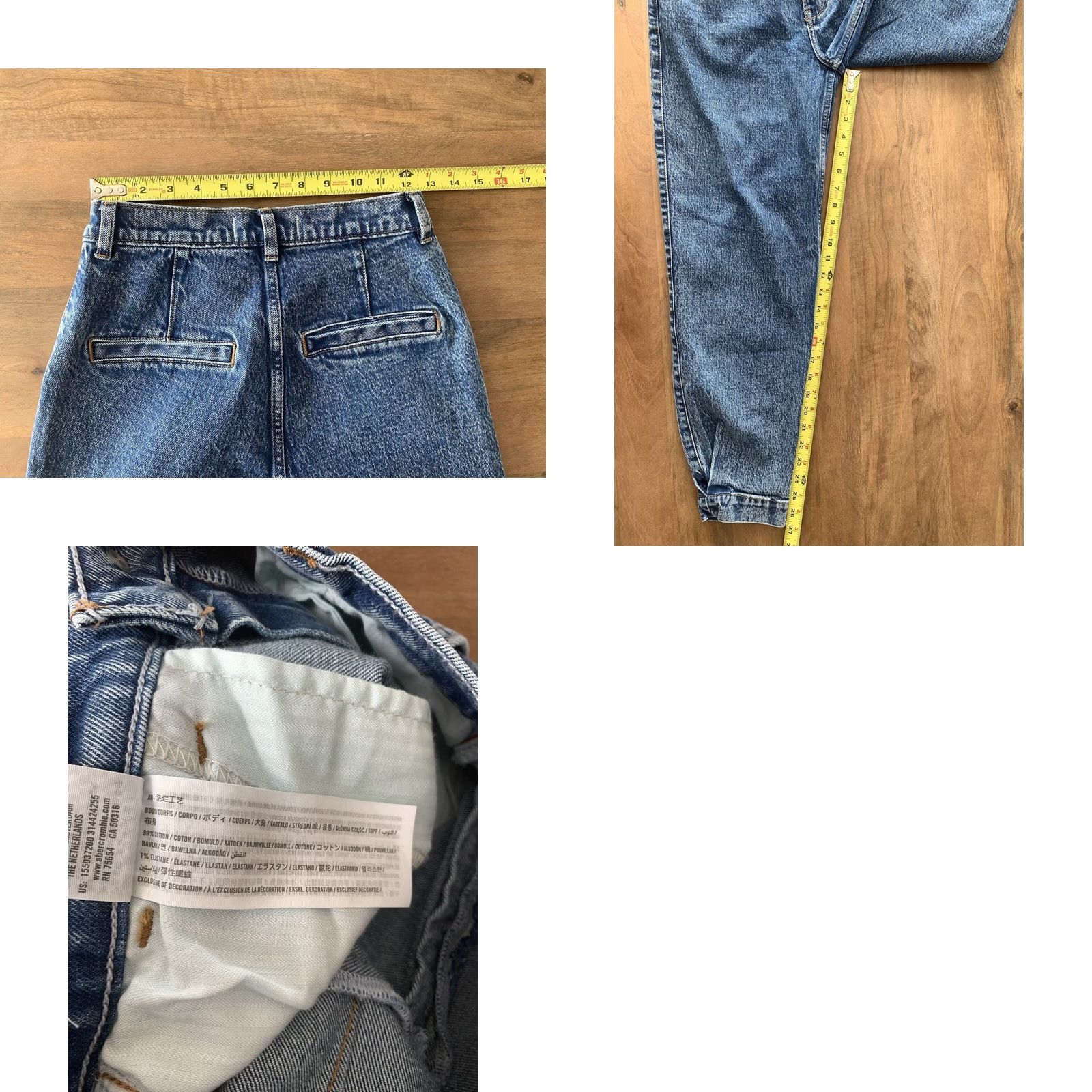 Abercrombie & Fitch Abercrombie & Fitch Jeans Women's 26 Blue High Rise Tapered 90s Band Punk Casual Denim Baggy Style Size 26" / US 2 / IT 38 - 8 Thumbnail