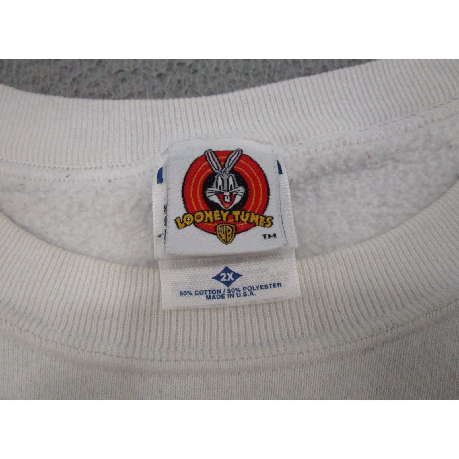 Vintage VTG 1997 TASMANIAN DEVIL Bet Your SHAMROCKS I'm LUCKY Sweatshirt 2X White Men Pullover Cotton Blend Hats? Size US XXL / EU 58 / 5 - 4 Thumbnail