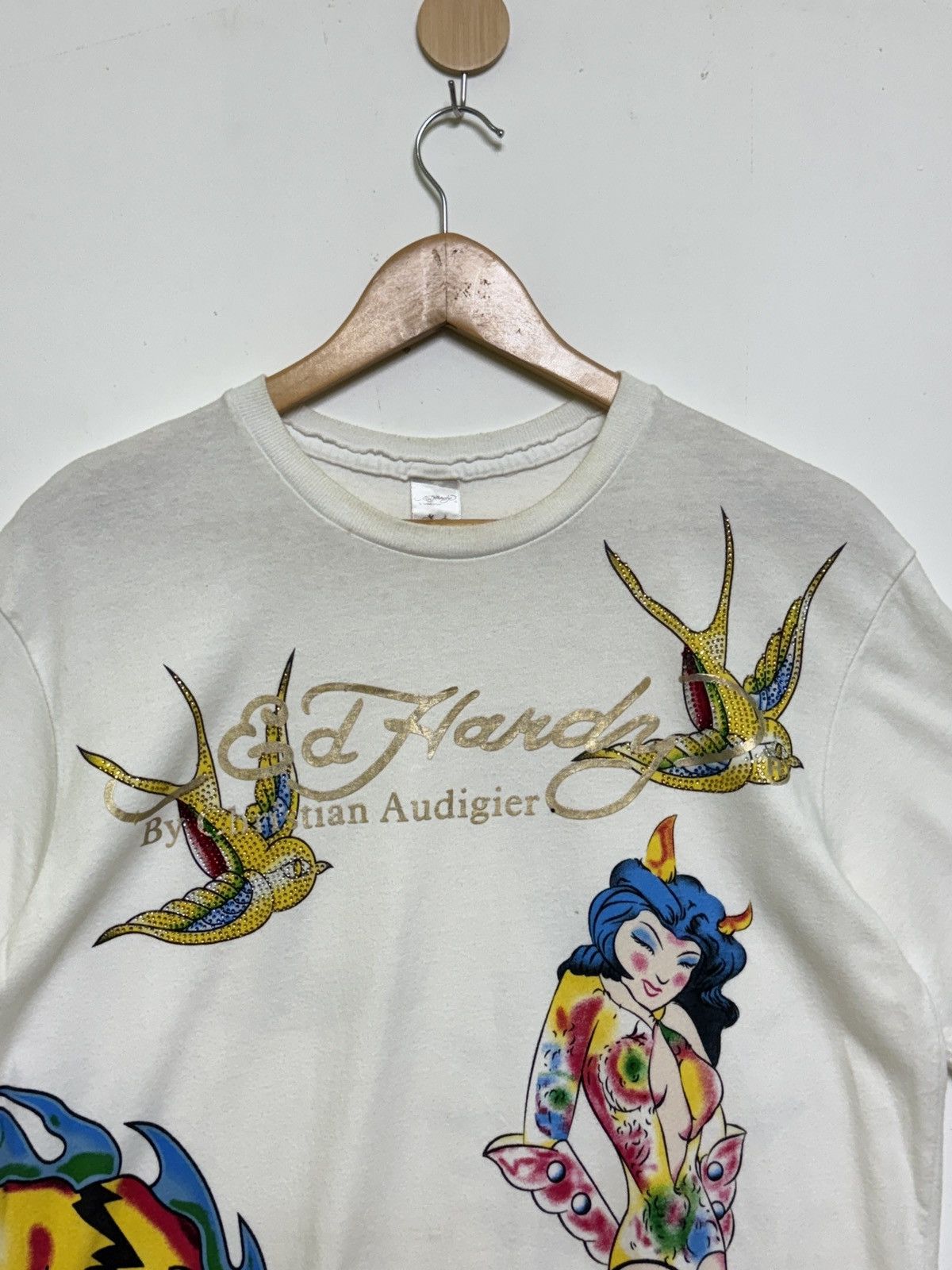 Ed Hardy Rare Ed Hardy Christian Audigier Skull & Sexy Girl Graphic Size US M / EU 48-50 / 2 - 3 Thumbnail