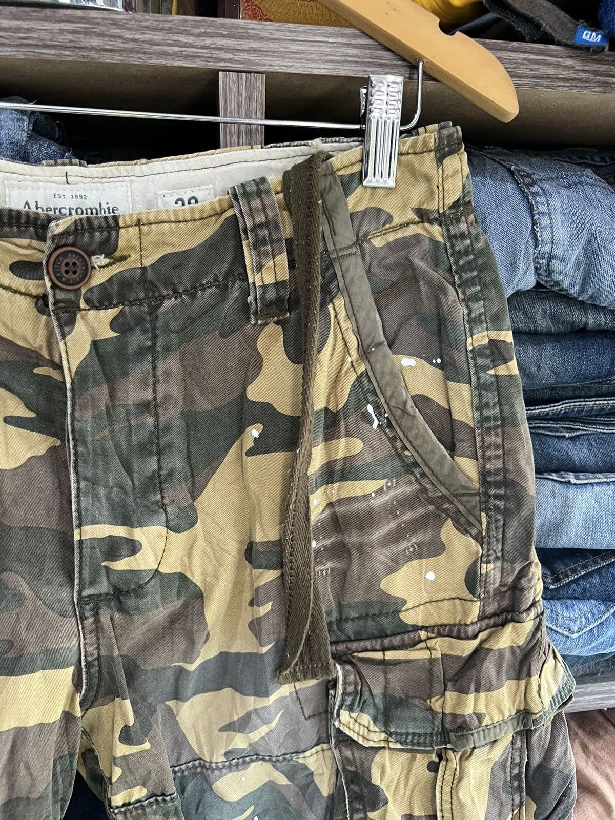 Abercrombie & Fitch 🔥Vintage Abercrombie & Fitch Camo Short Pant Cargo Size US 31 - 5 Thumbnail