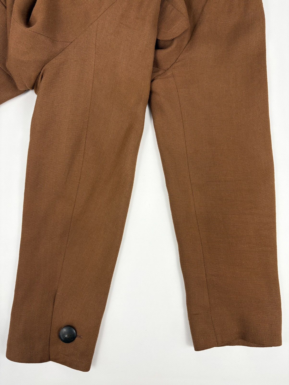 Yves Saint Laurent Rare 70's YSL Variation Rive Gauche Linen Elegant Set 2 Piece Skirt Suit Blazer Jacket Size M / US 6-8 / IT 42-44 - 21 Thumbnail
