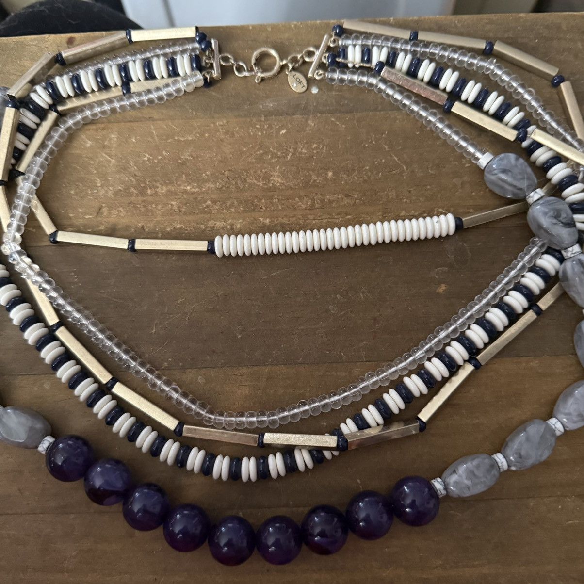 Loft Vintage Loft multi strand beaded layered necklace Size ONE SIZE - 2 Thumbnail