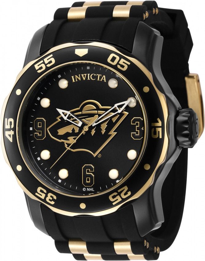 Invicta × NHL NHL Minnesota Wild Quartz Black Dial Men's Watch Size ONE SIZE - 1 Thumbnail