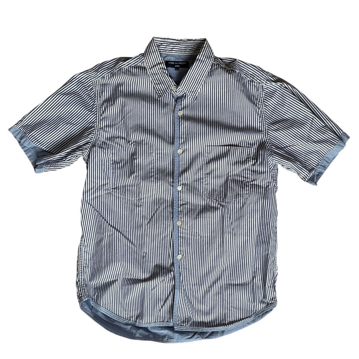 COMME des GARCONS HOMME Striped Shirt Blue White