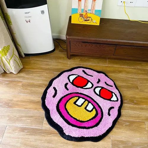 Other Cartoon Kawaii Cherry Bomb Handmade Tufted Carpet Size ONE SIZE - 2 Thumbnail