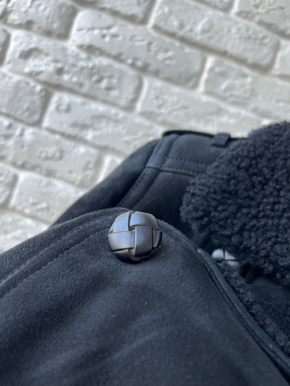 Gucci Gucci Leather Double-Breasted Shearling Jacket Size S / US 4 / IT 40 - 5 Thumbnail