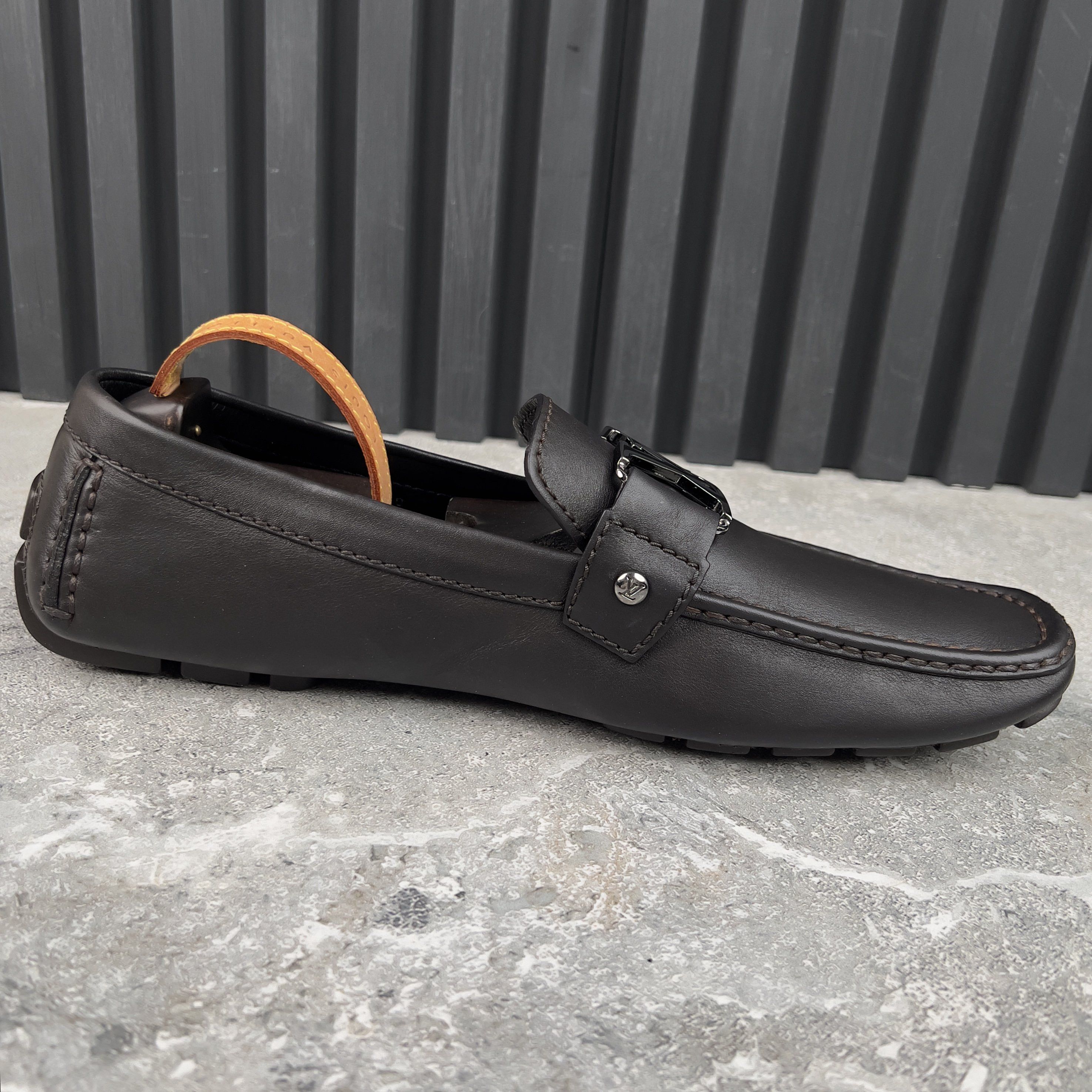 Louis Vuitton Monte Carlo Moccasins Dark Brown Leather Size US 11 / EU 44 - 6 Thumbnail
