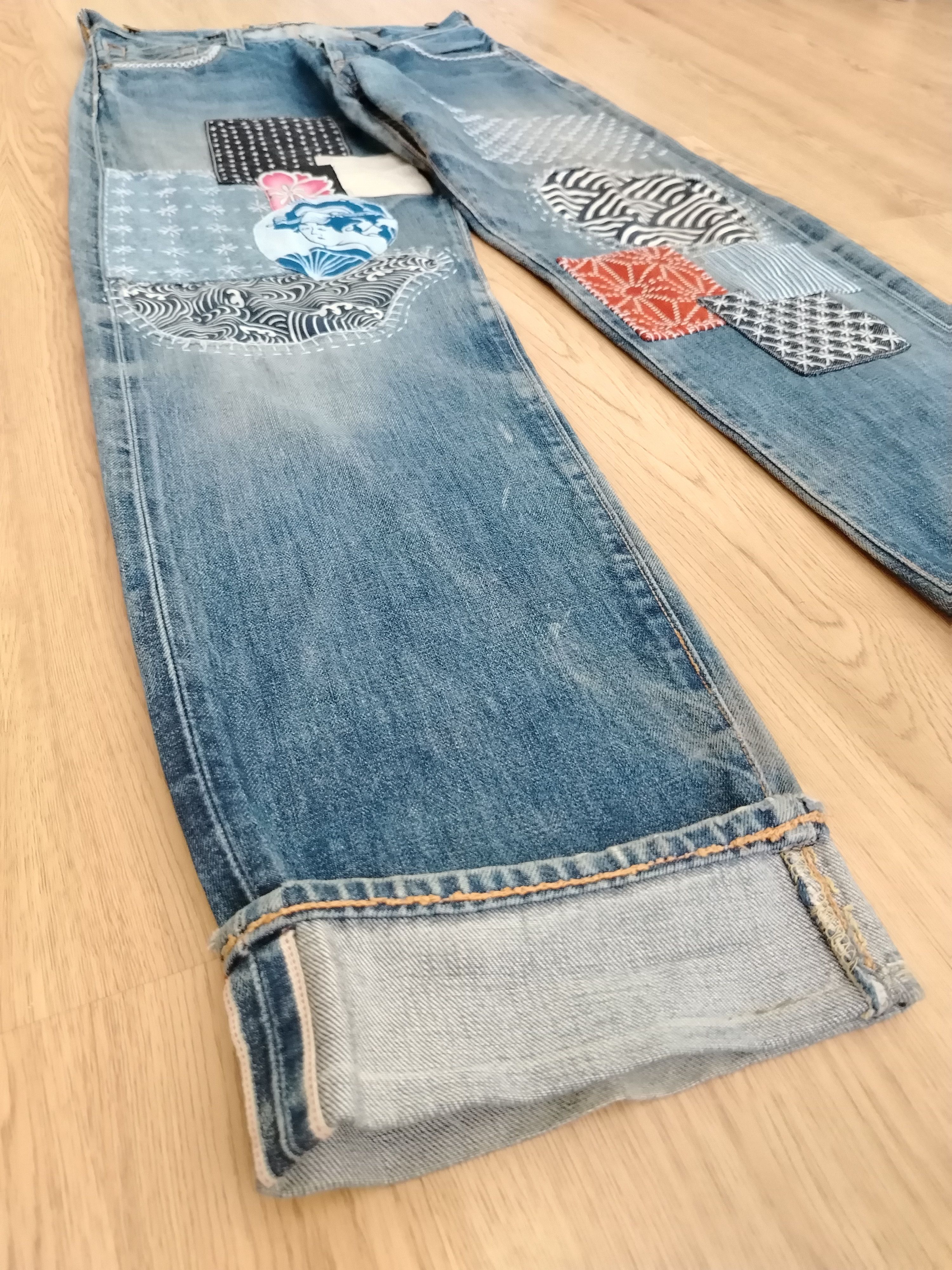 Evisu Evisu Jeans Vintage (Evis) Boro Remaked Size US 31 - 6 Thumbnail